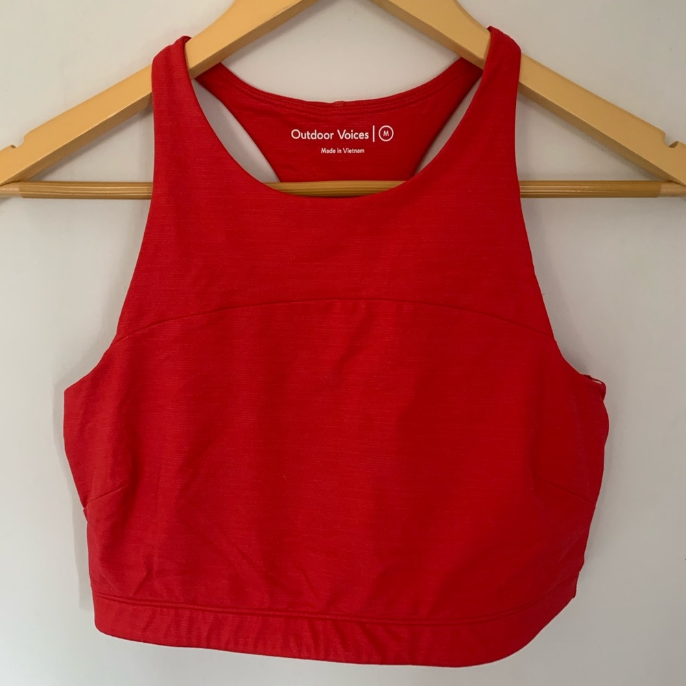 Outdoor Voices Move Free Crop Top - Scarlet